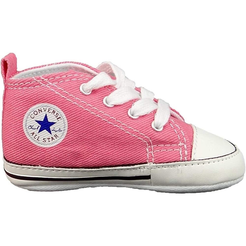 Converse Baby Girl First Star High Top Pink Soft Sole Crib Sneaker Shoes Size 3
